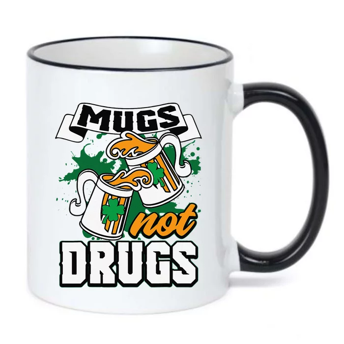 Saint Patrick's Day Mugs Not Drugs Black Color Changing Mug