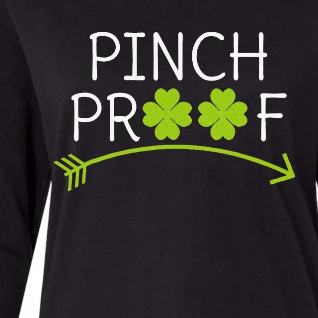 Saint Patrick's Day Pinch Proof Paddy's Day March 17 Design Love Happy Womens Cotton Relaxed Long Sleeve T-Shirt