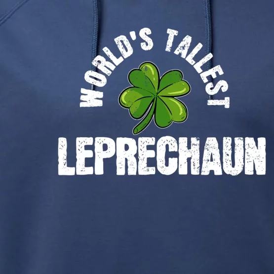 St Patrick's Day World's Tallest Leprechaun Cute Gift Performance Fleece Hoodie