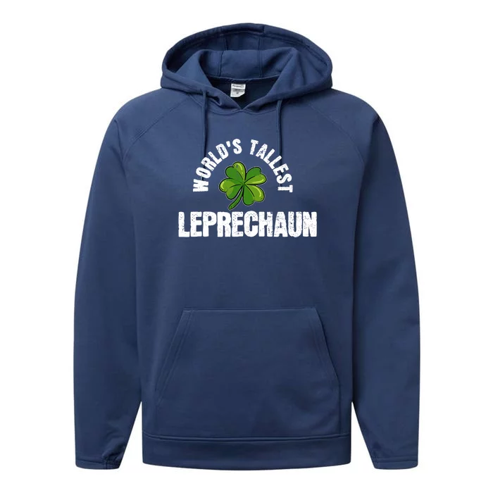 St Patrick's Day World's Tallest Leprechaun Cute Gift Performance Fleece Hoodie