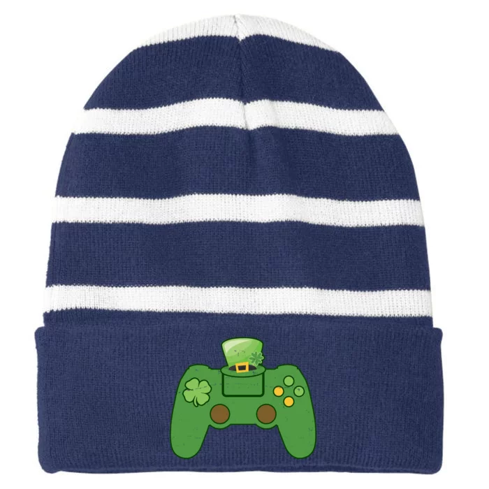 St Patrick's Day Gaming Controller Striped Beanie with Solid Band