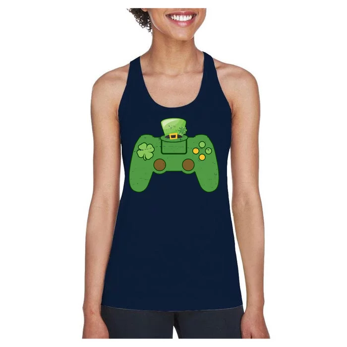 St Patrick's Day Gaming Controller Women's Racerback Tank