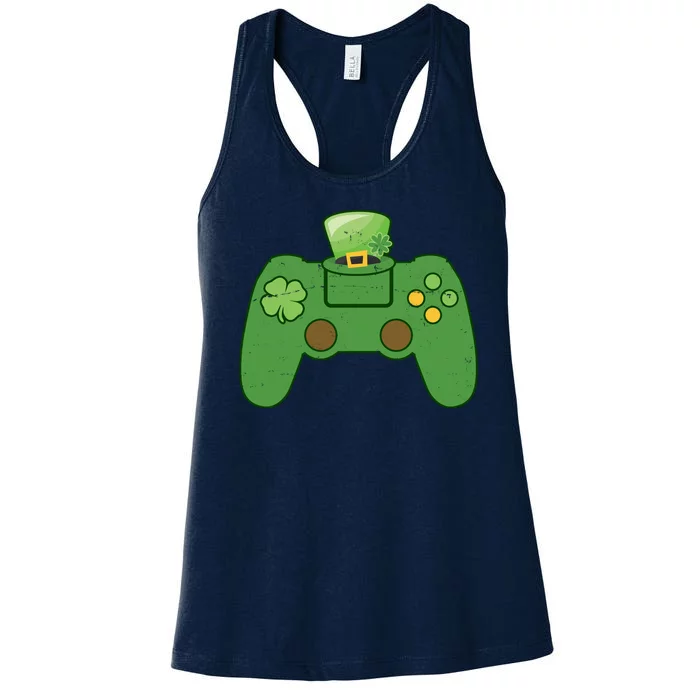 St Patrick's Day Gaming Controller Women's Racerback Tank