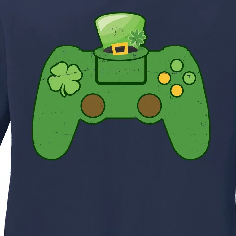 St Patrick's Day Gaming Controller Ladies Long Sleeve Shirt