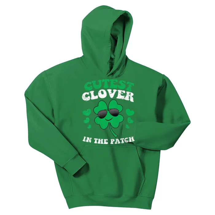 St Patricks Day Cutest Clover In The Patch Kids Hoodie