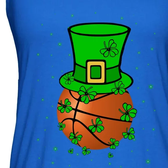 St Patricks Day Basketball Player And Coach Shamrock Irish Funny Gift Ladies Essential Flowy Tank