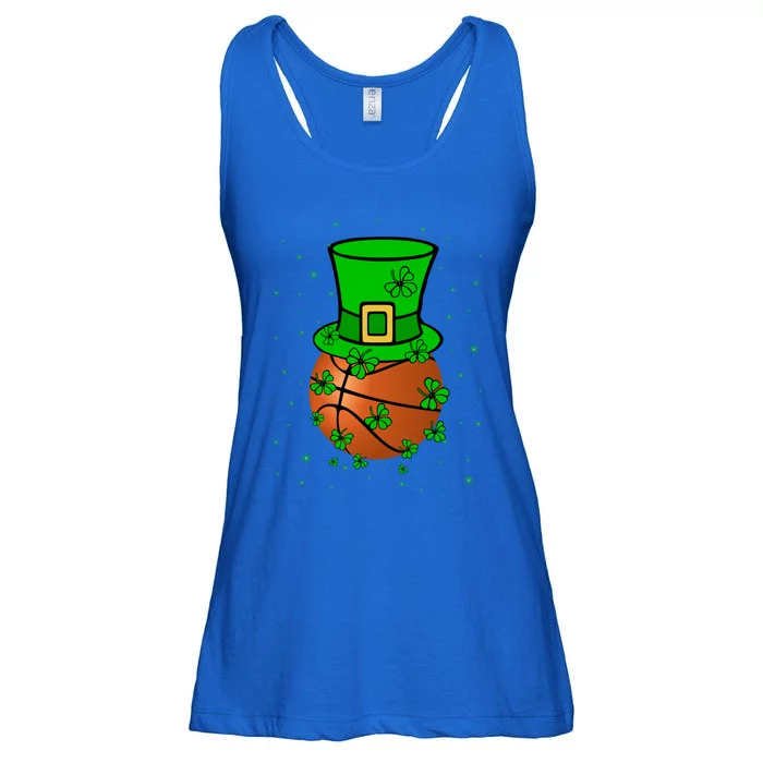 St Patricks Day Basketball Player And Coach Shamrock Irish Funny Gift Ladies Essential Flowy Tank