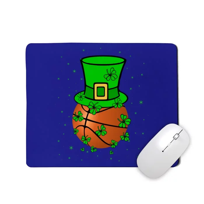 St Patricks Day Basketball Player And Coach Shamrock Irish Funny Gift Mousepad