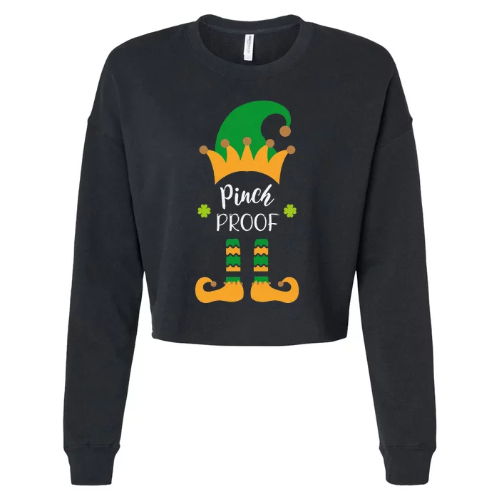 Saint Patrick's Day Pinch Proof Paddy's Day March 17 Design Love Cropped Pullover Crew