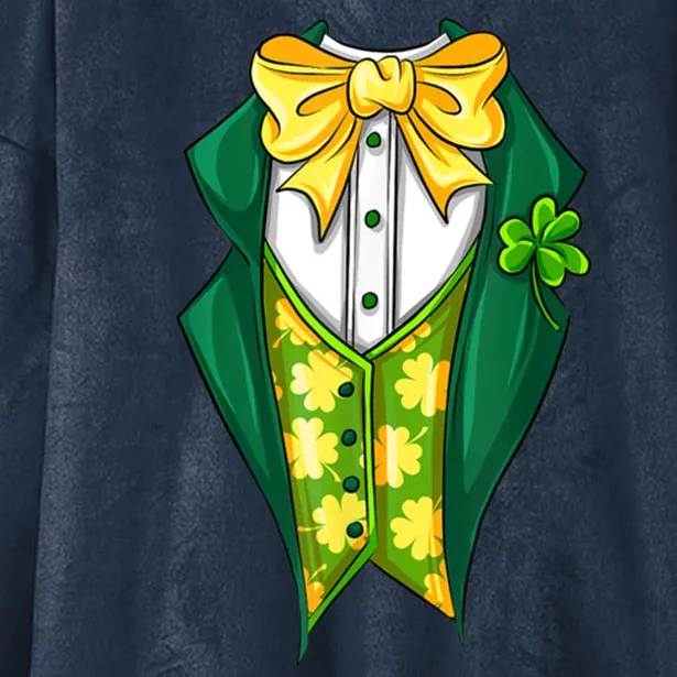 St Patrick's Day Tuxedo Hooded Wearable Blanket