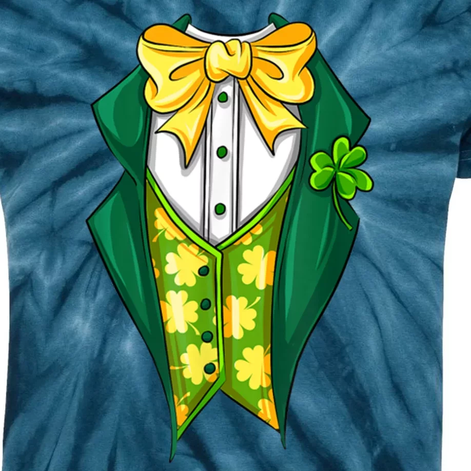 St Patrick's Day Tuxedo Kids Tie-Dye T-Shirt