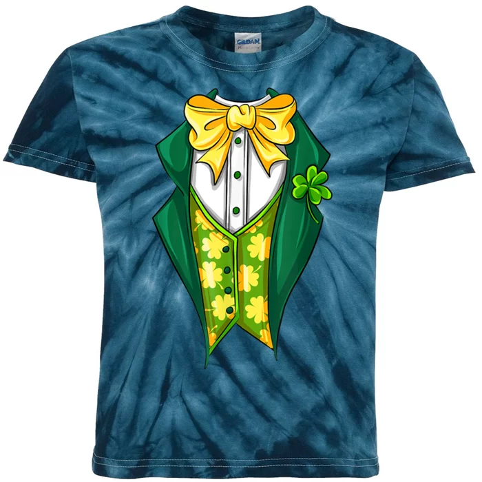 St Patrick's Day Tuxedo Kids Tie-Dye T-Shirt