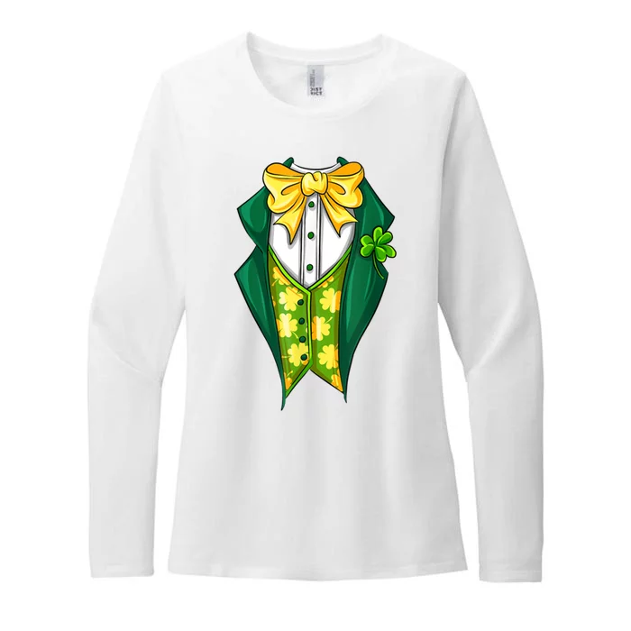 St Patrick's Day Tuxedo Womens CVC Long Sleeve Shirt