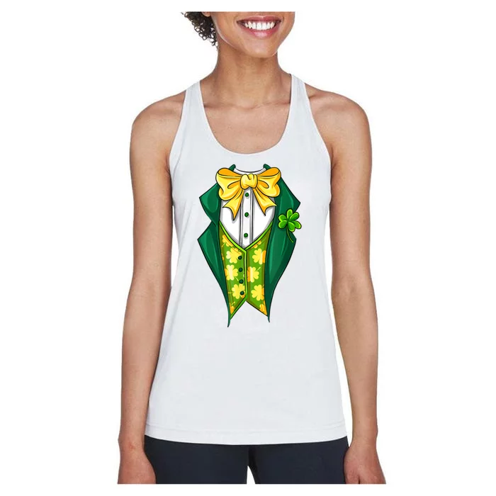 St Patrick's Day Tuxedo Women's Racerback Tank