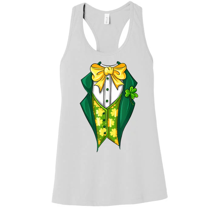 St Patrick's Day Tuxedo Women's Racerback Tank