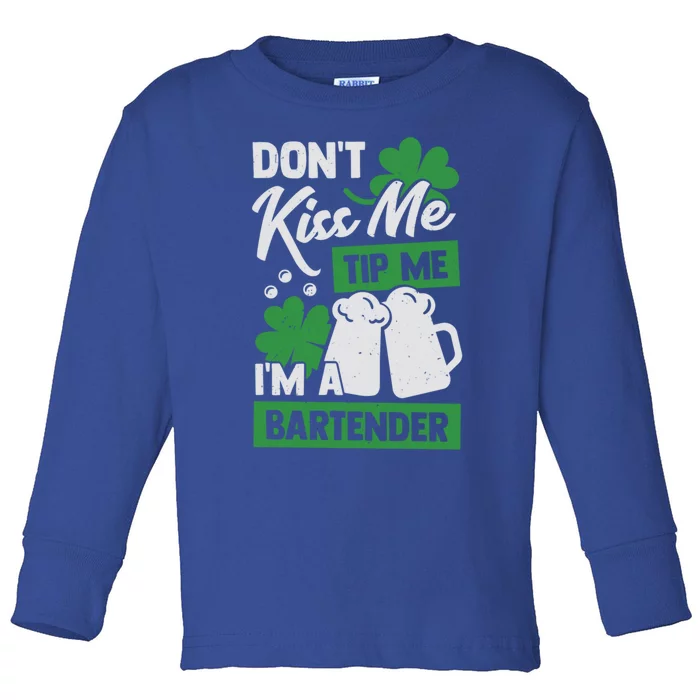 St Patrick's Day Bartender Gift Toddler Long Sleeve Shirt