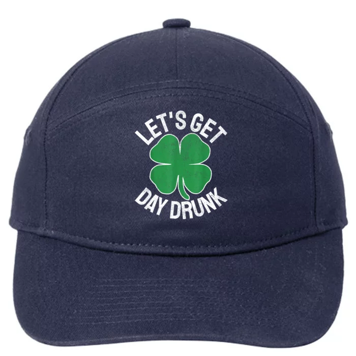 St Patricks Day Lets Get Day Drunk Shamrock Beer Irish Gift 7-Panel Snapback Hat