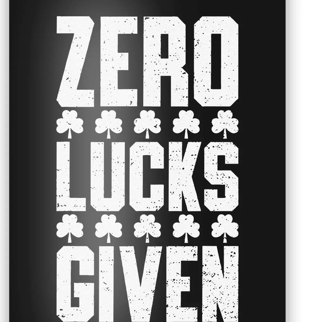 Saint Patrick's Day Funny Graphic Quote Shamrock Irish Gift Poster