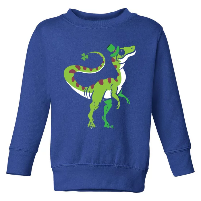 Saint Patrick's Day Irish Shenanigan Dinosaur Lover Dino Gift Toddler Sweatshirt