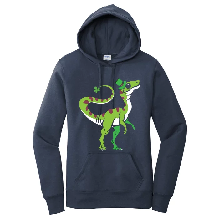 Saint Patrick's Day Irish Shenanigan Dinosaur Lover Dino Gift Women's Pullover Hoodie