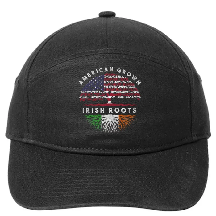 St Patricks Day, American Grown Irish Roots 9 7-Panel Snapback Hat