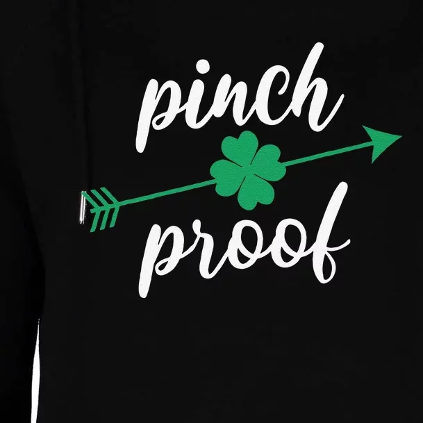 Saint Patrick's Day Pinch Proof Paddy's Day March 17 Design Womens Funnel Neck Pullover Hood