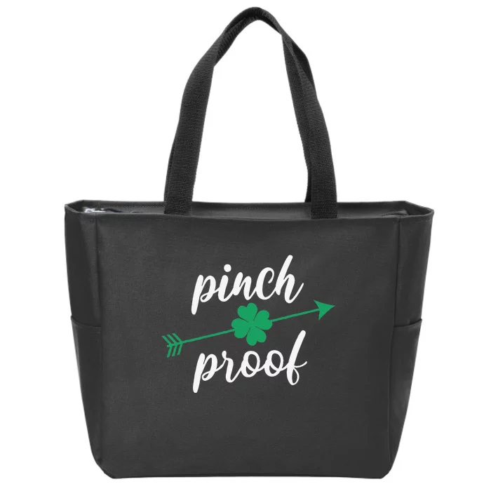 Saint Patrick's Day Pinch Proof Paddy's Day March 17 Design Zip Tote Bag