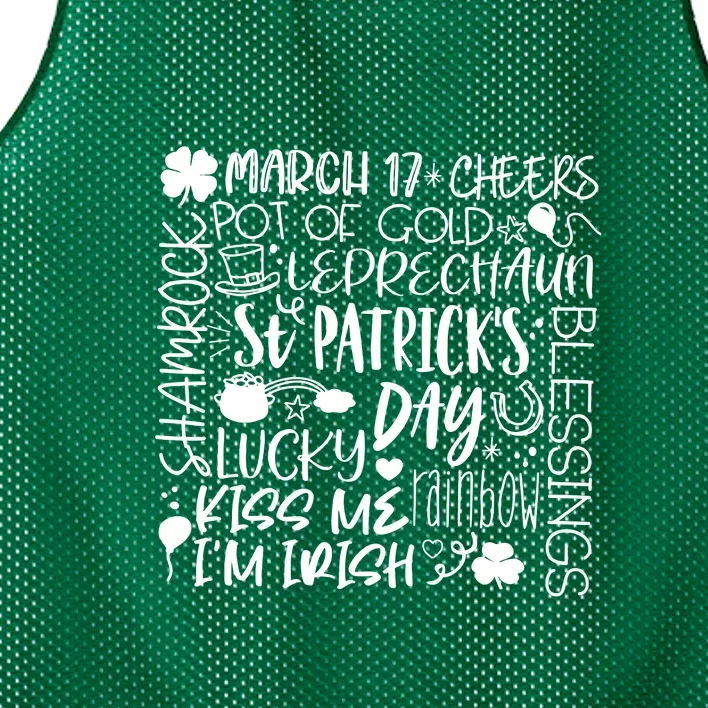 St Patrick's Day Paddy Irish Day Graphic Mesh Reversible Basketball Jersey Tank