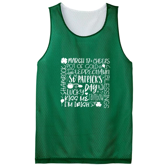 St Patrick's Day Paddy Irish Day Graphic Mesh Reversible Basketball Jersey Tank