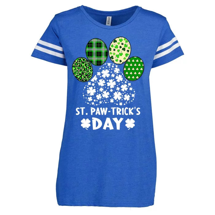 St Pawtrick's Day Happy Saint Patrick's Day Dog Lover Enza Ladies Jersey Football T-Shirt