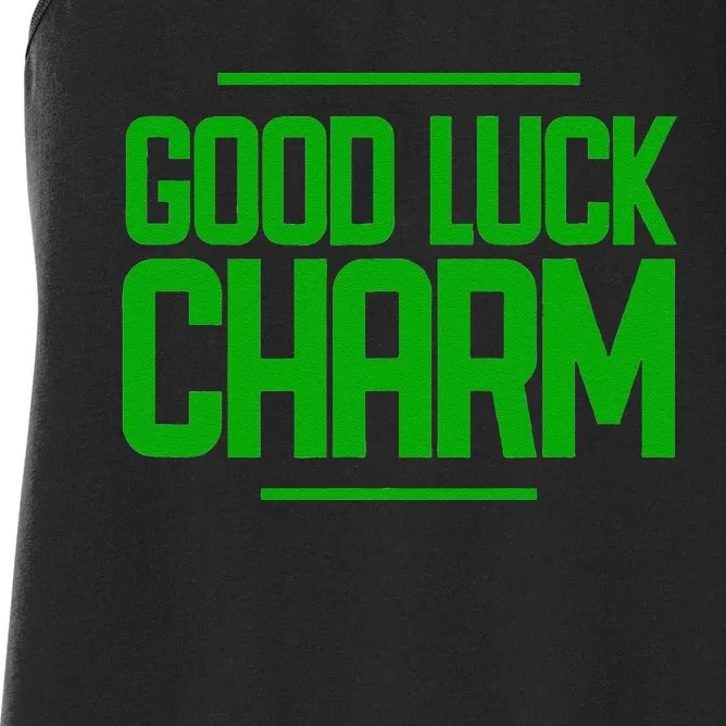 St. Patty Day Saint Patrick's Day Good Luck Charm Women's Racerback Tank