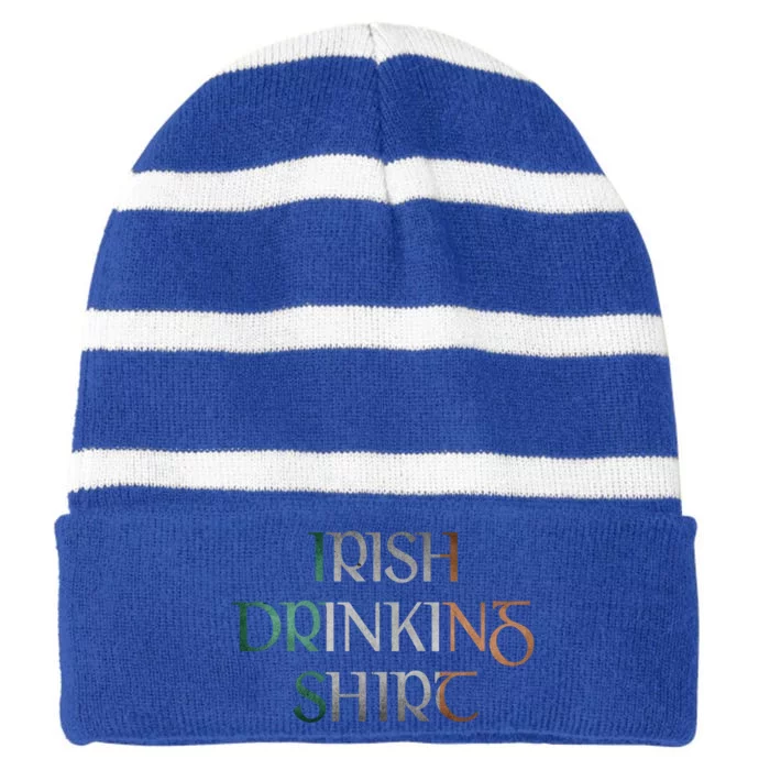 St Patricks Day Irish Ing Team Gift Striped Beanie with Solid Band