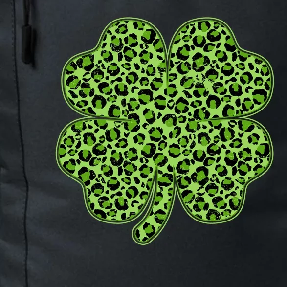 St Patrick's Day Leopard Print Shamrock Clover Daily Commute Backpack