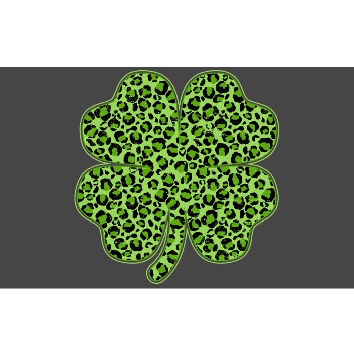 St Patrick's Day Leopard Print Shamrock Clover Bumper Sticker