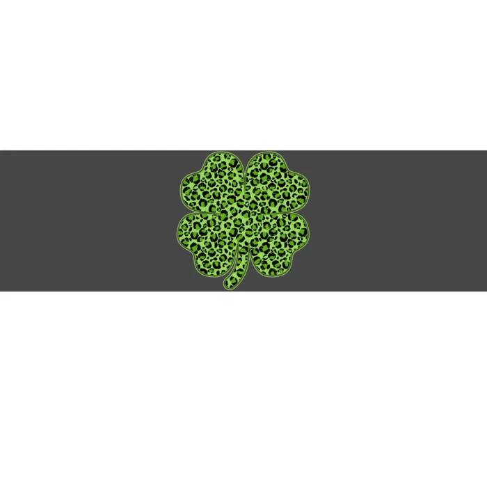 St Patrick's Day Leopard Print Shamrock Clover Bumper Sticker