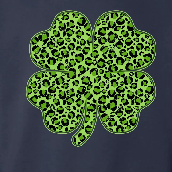 St Patrick's Day Leopard Print Shamrock Clover Toddler Hoodie