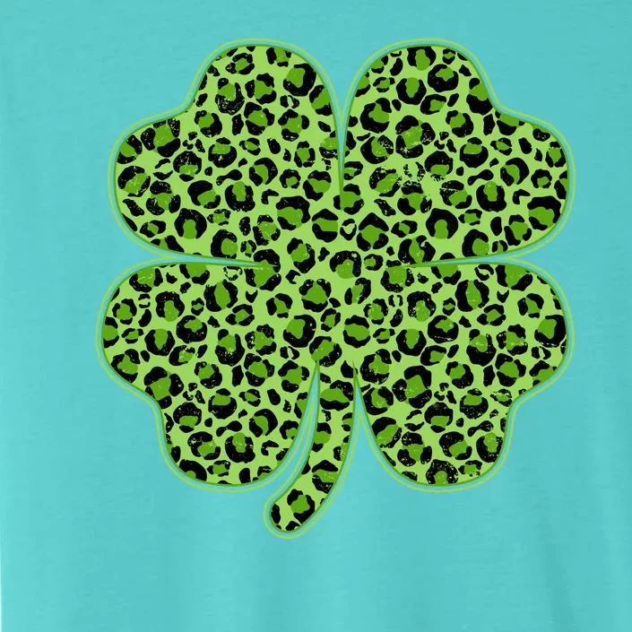 St Patrick's Day Leopard Print Shamrock Clover ChromaSoft Performance T-Shirt