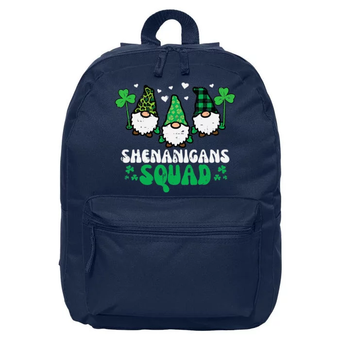 St Patricks Day Gnomes Shenanigans Squad 16 in Basic Backpack