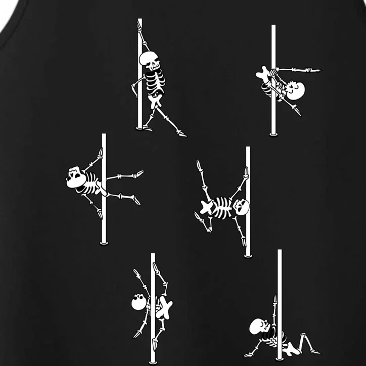 Skeleton Pole Dancing Club Gift Performance Tank