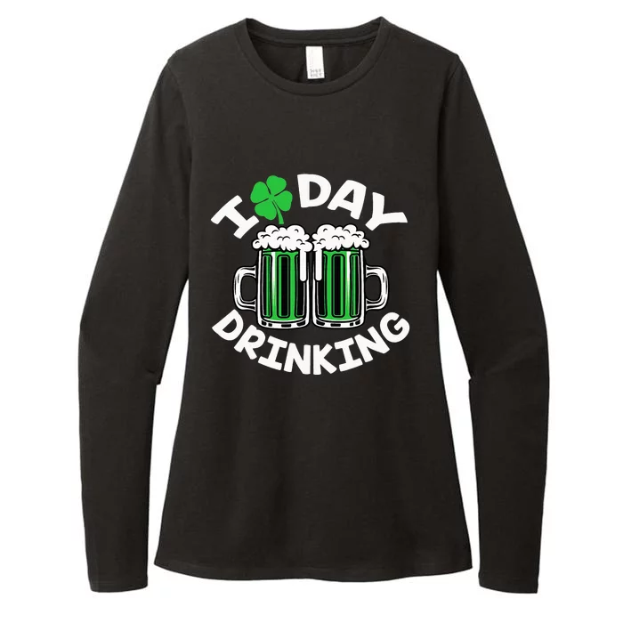 St Patricks Day I Love Day Drinking Funny Beer Lover Womens CVC Long Sleeve Shirt