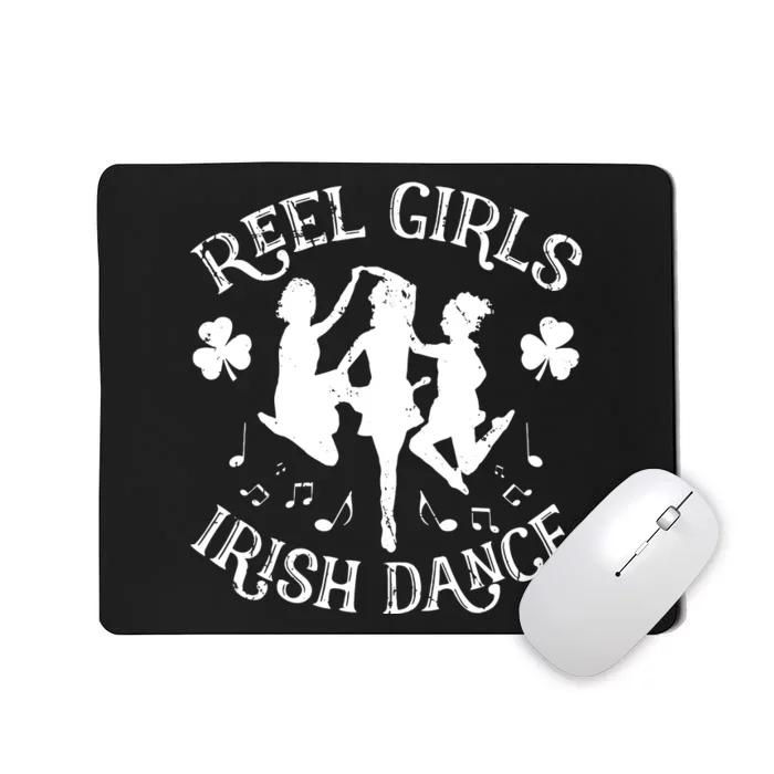 St Patricks Day Reel Girl Irish Dance Green Mousepad