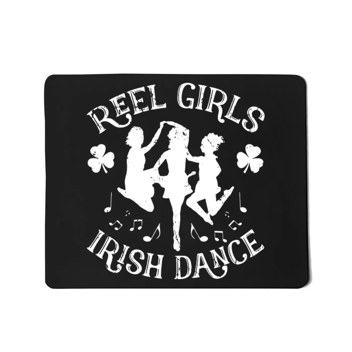 St Patricks Day Reel Girl Irish Dance Green Mousepad