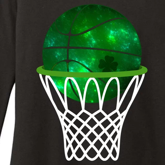 St Patricks Day Shamrock Basketball Irish Womens CVC Long Sleeve Shirt