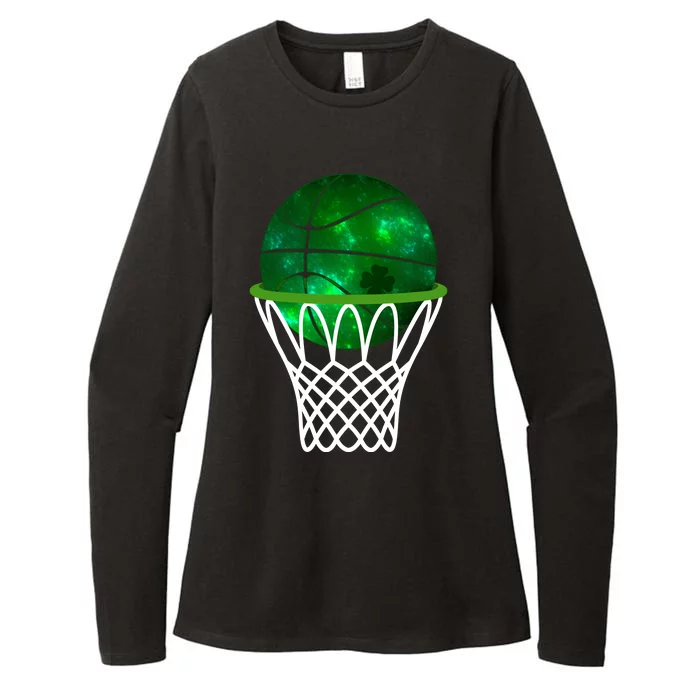 St Patricks Day Shamrock Basketball Irish Womens CVC Long Sleeve Shirt