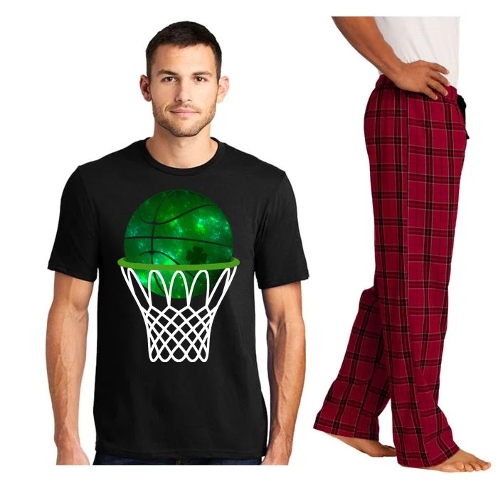 St Patricks Day Shamrock Basketball Irish Pajama Set