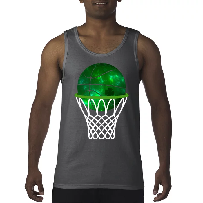 St Patricks Day Shamrock Basketball Irish Tank Top