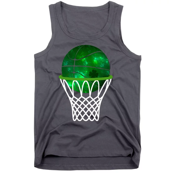 St Patricks Day Shamrock Basketball Irish Tank Top