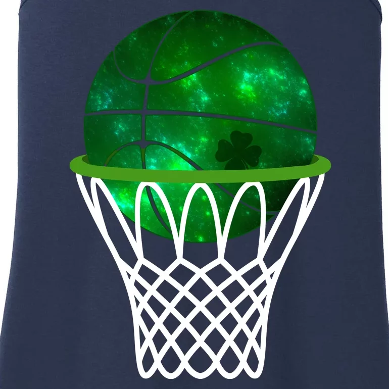 St Patricks Day Shamrock Basketball Irish Ladies Essential Tank