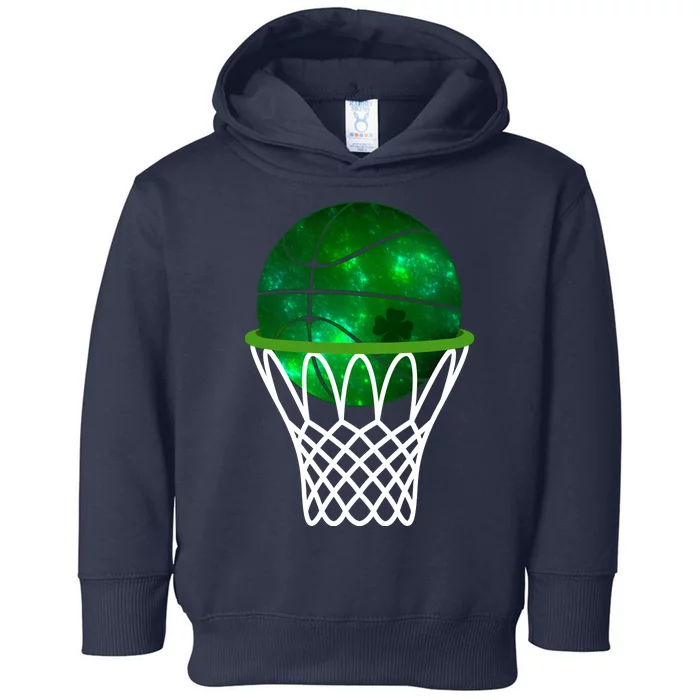 St Patricks Day Shamrock Basketball Irish Toddler Hoodie