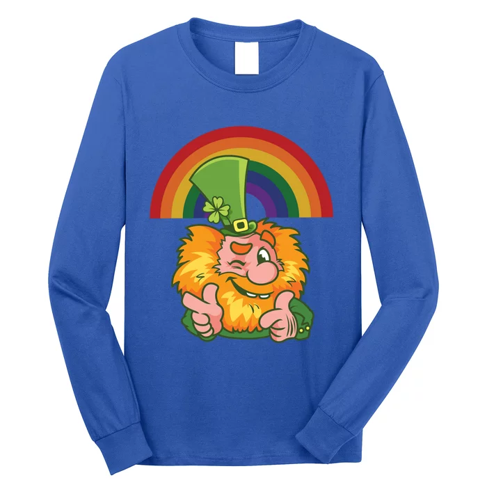 Saint Patrick's Day Rainbow Leprechaun Gift Long Sleeve Shirt